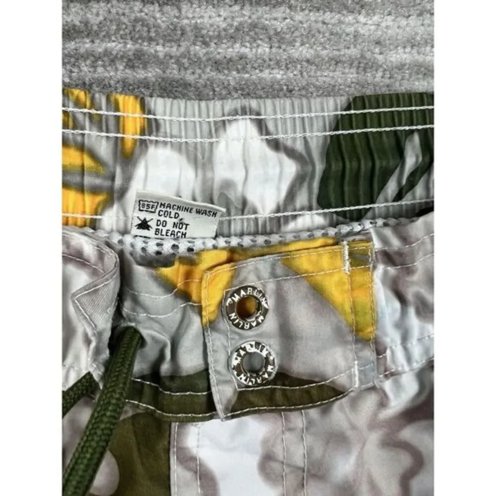 Marlin Trading Company Shorts‎ Mens Medium Multicolor Mesh Lined Drawstring
